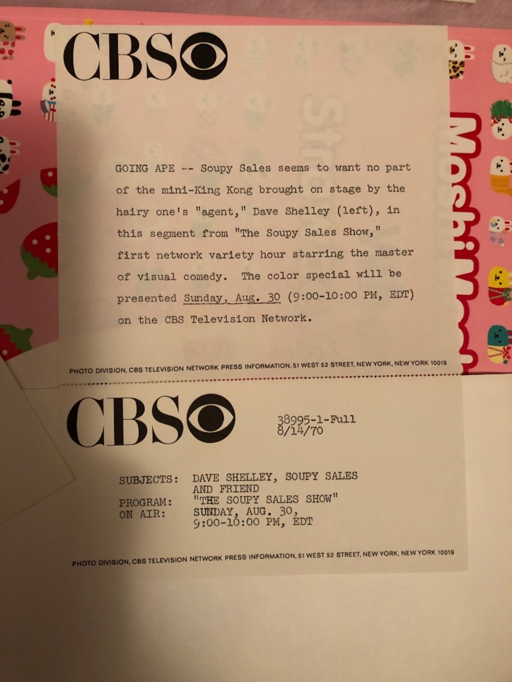 Soupy sales show autograph  CBS hand signed - Picture 11 of 12